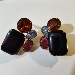 Elegant Multicolor Gemstone Earrings